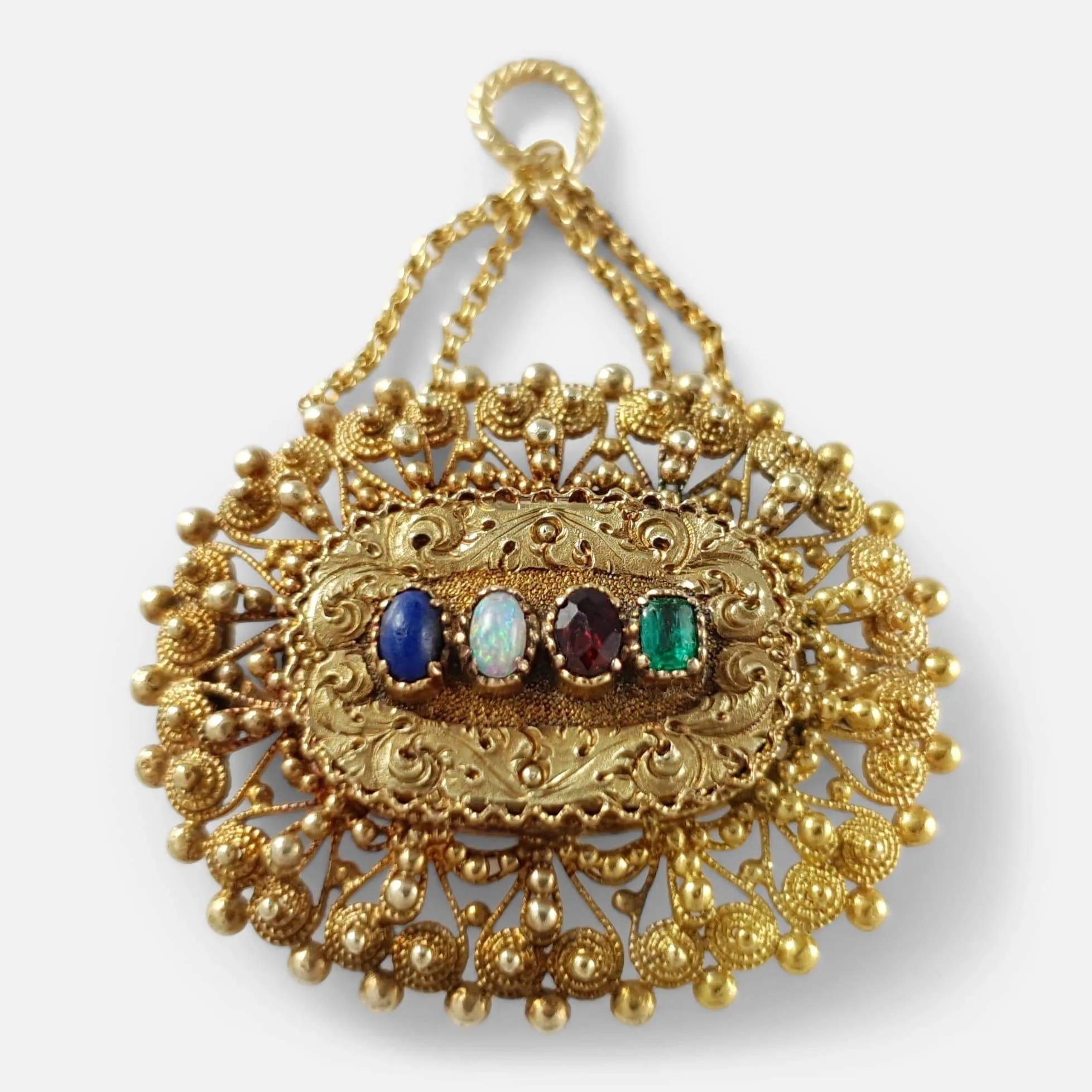 Georgian 18ct Gold Acrostic "LOVE" Pendant