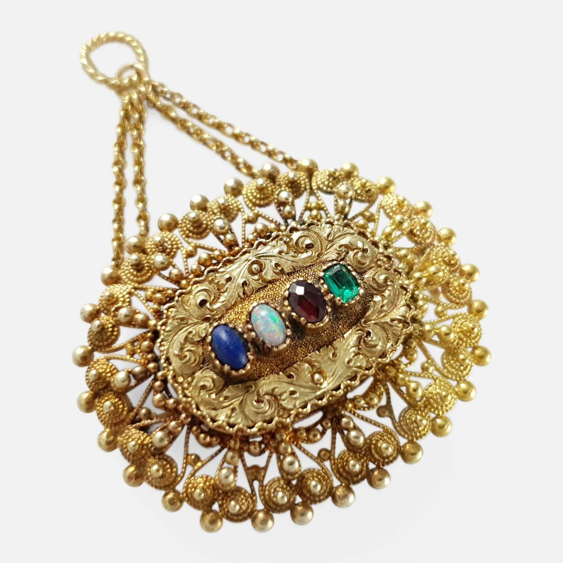 Georgian 18ct Gold Acrostic "LOVE" Pendant