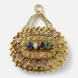 Georgian 18ct Gold Acrostic "LOVE" Pendant