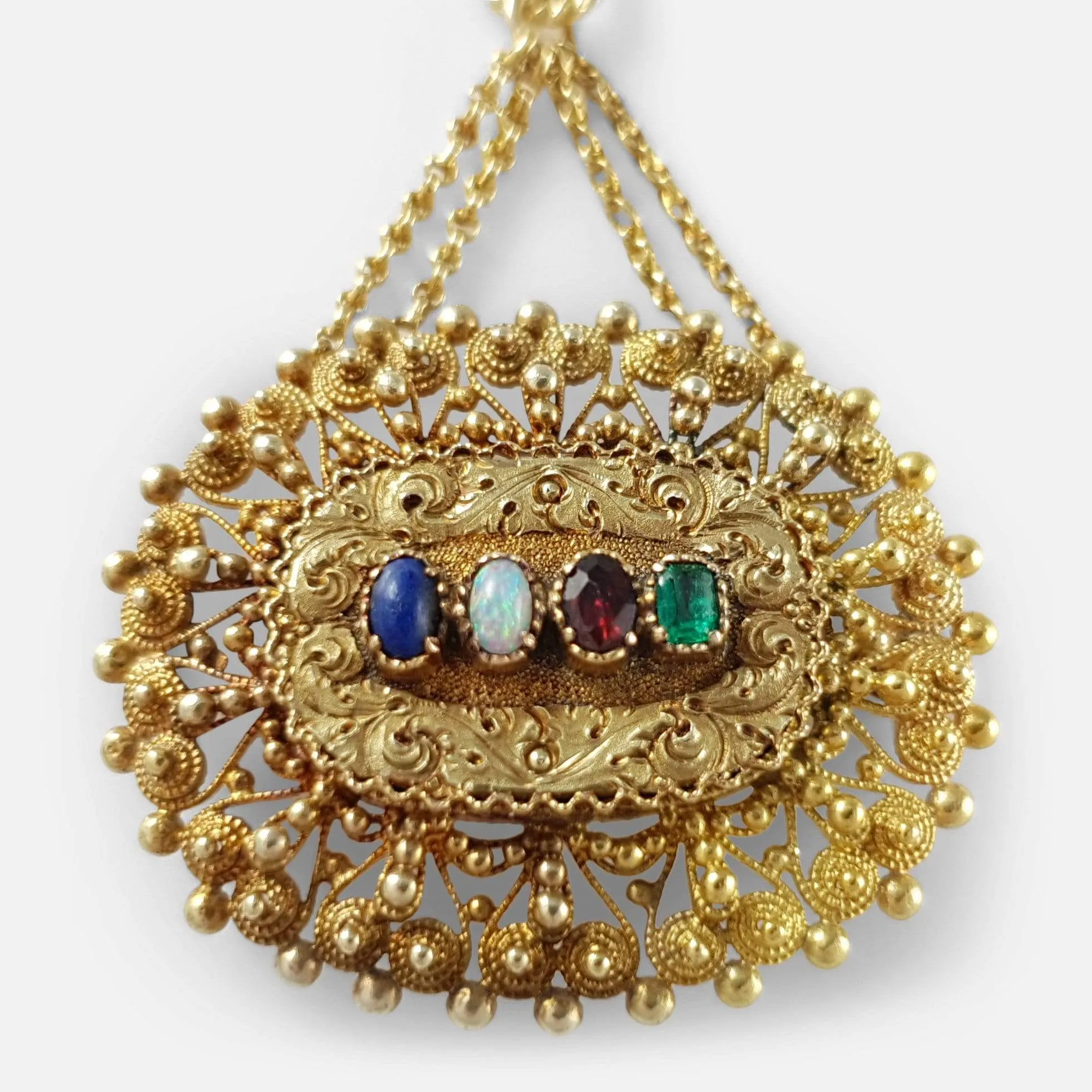 Georgian 18ct Gold Acrostic "LOVE" Pendant