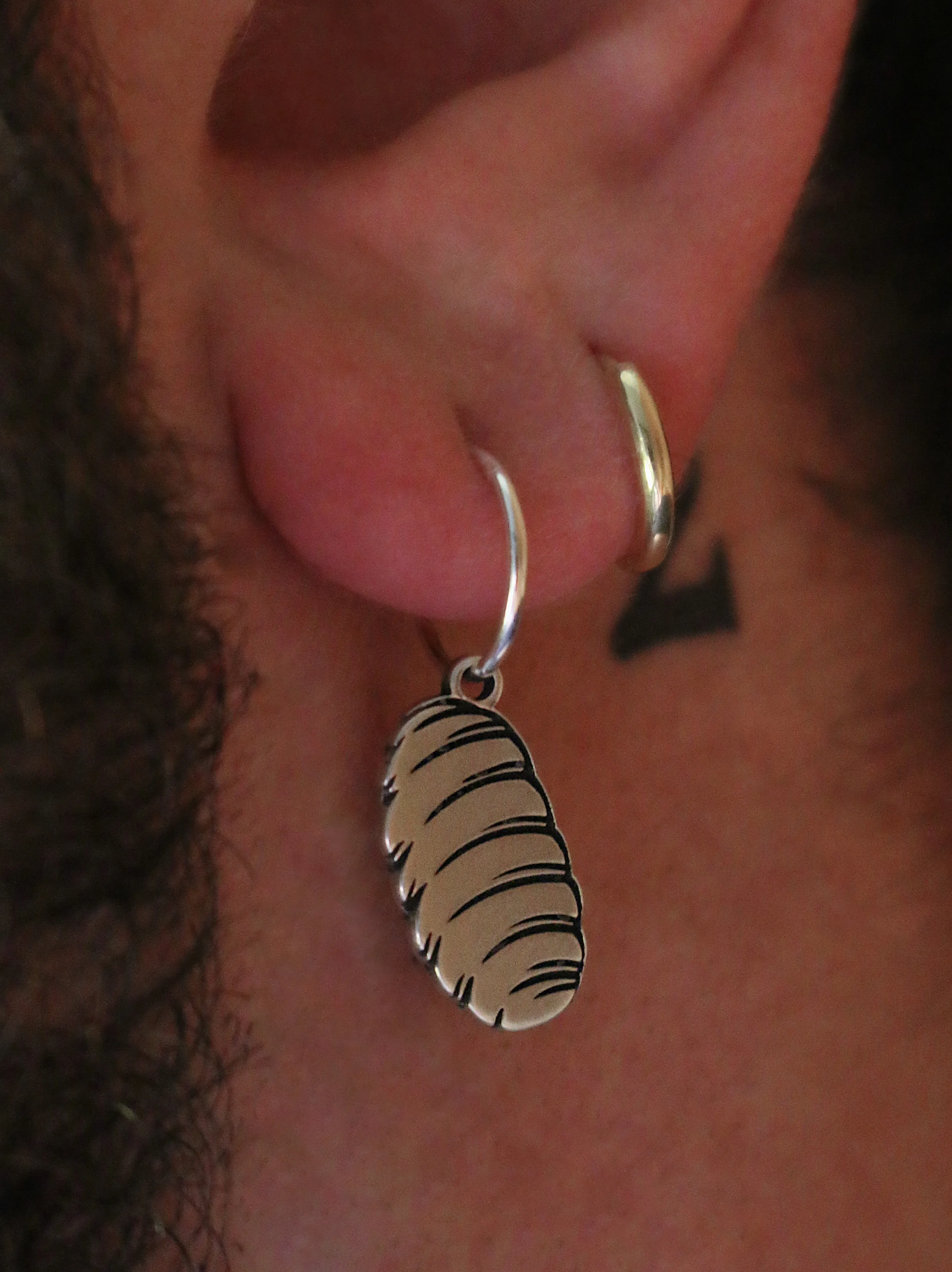 Gnocchi Pasta Hoop Earring