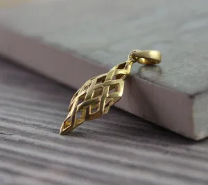 Gold Eternal Knot 3d Pendant