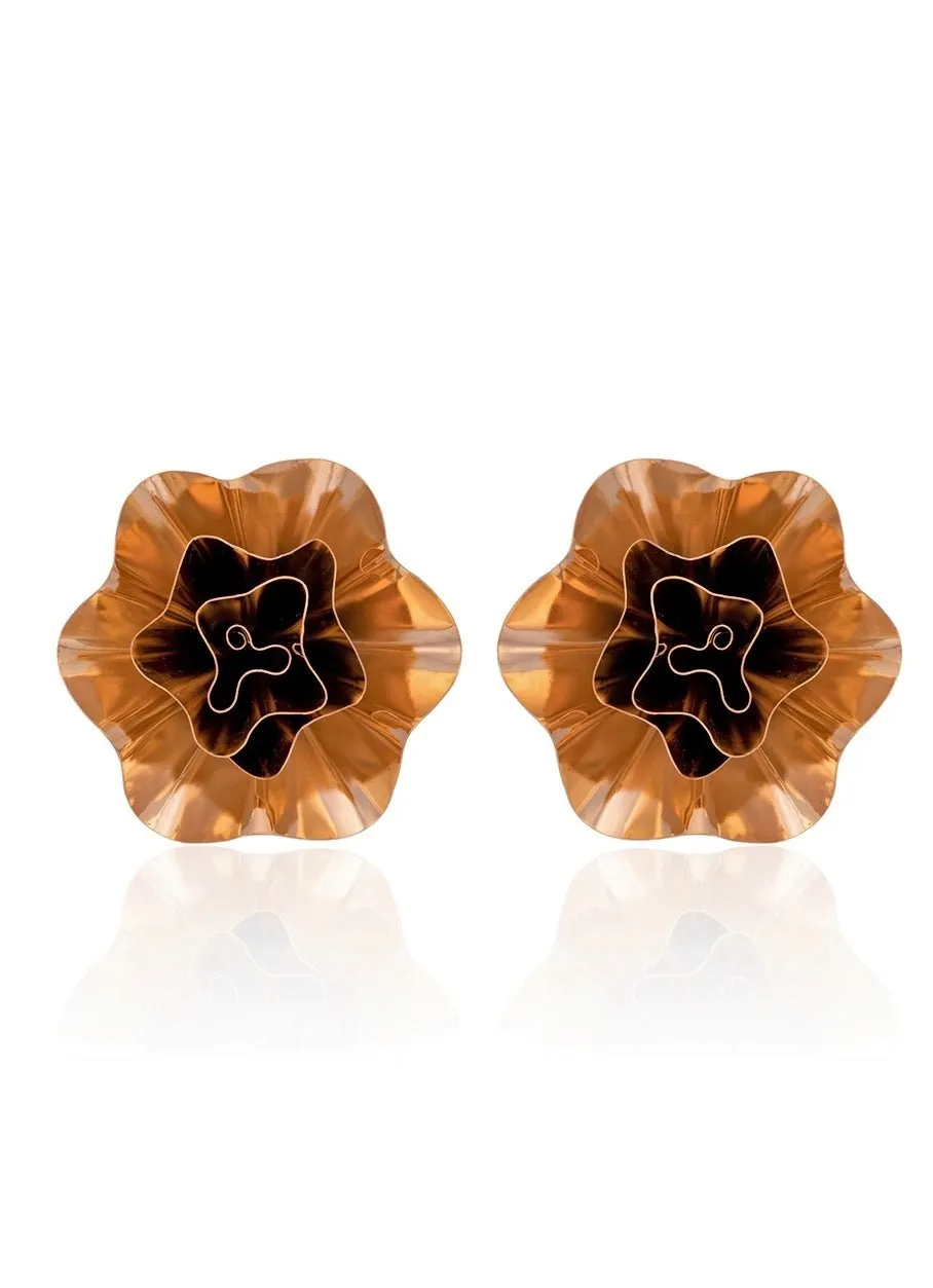 Gold Plated Blossom Earrings