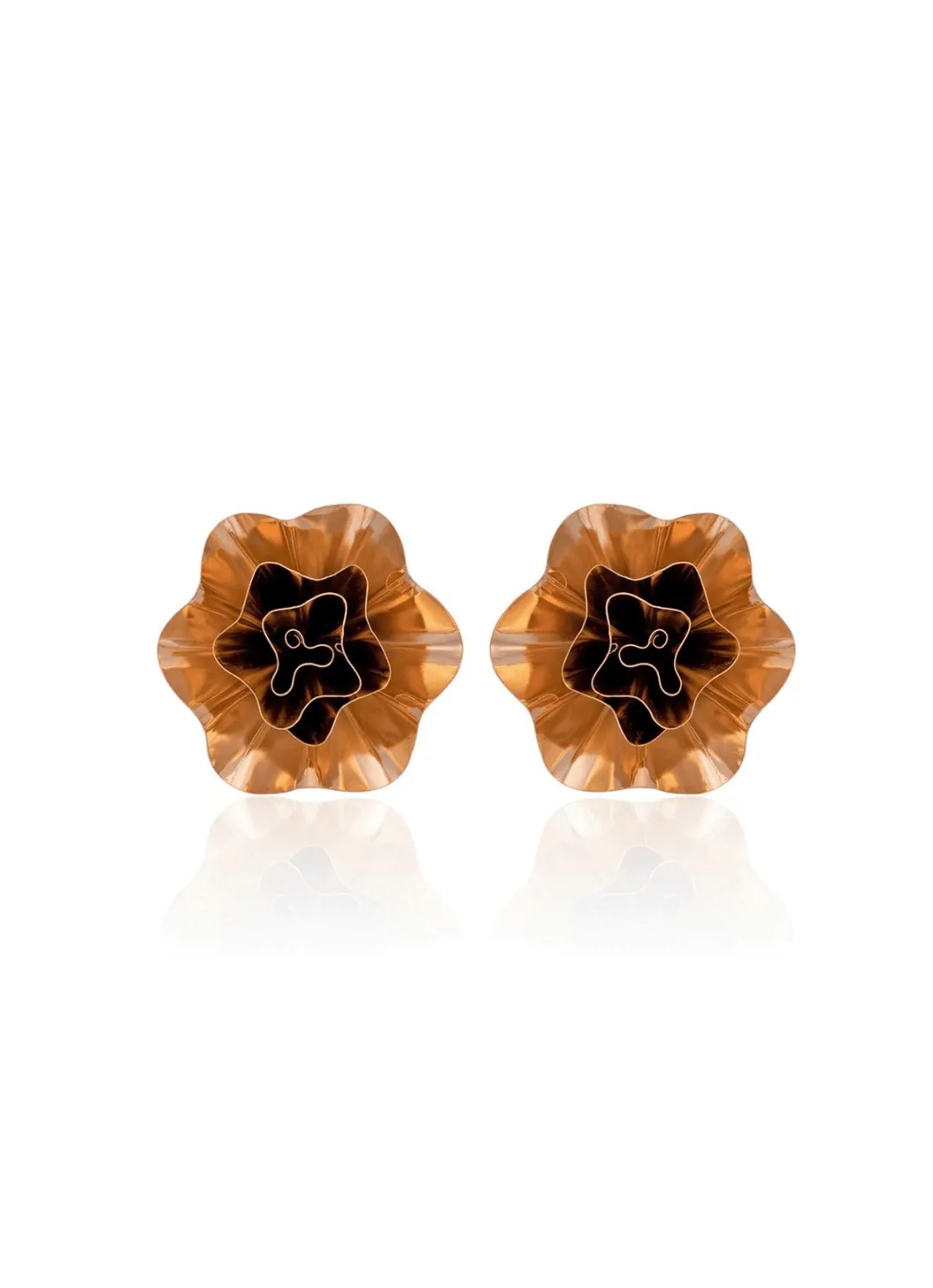 Gold Plated Blossom Earrings