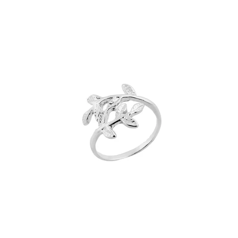 Gold Plated Double Leaf Rings for women