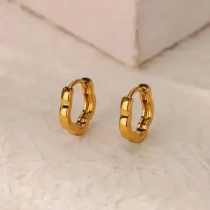 Golden Bamboo Hoops