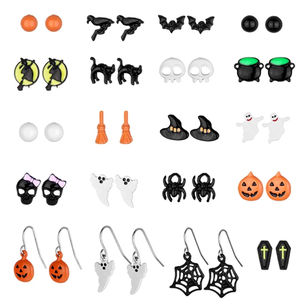 Halloween Charms Wholesale Earrings Set (8 Unique Pairs)