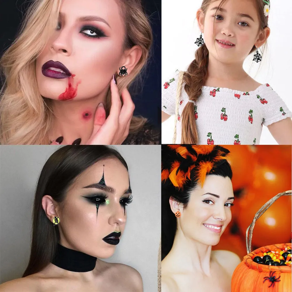 Halloween Charms Wholesale Earrings Set (8 Unique Pairs)