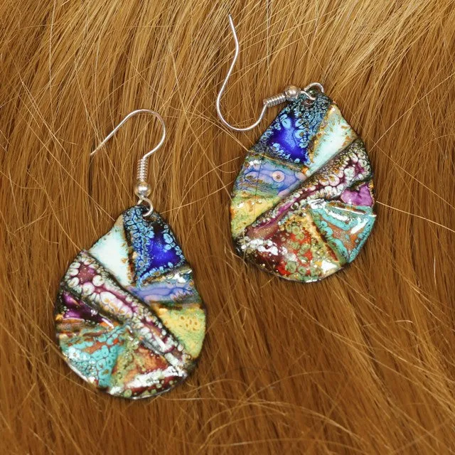 Handmade Unique Enamel Earrings