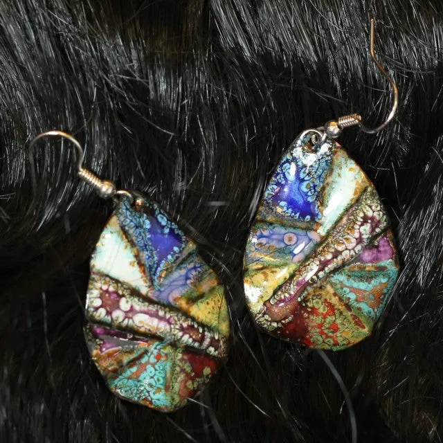 Handmade Unique Enamel Earrings
