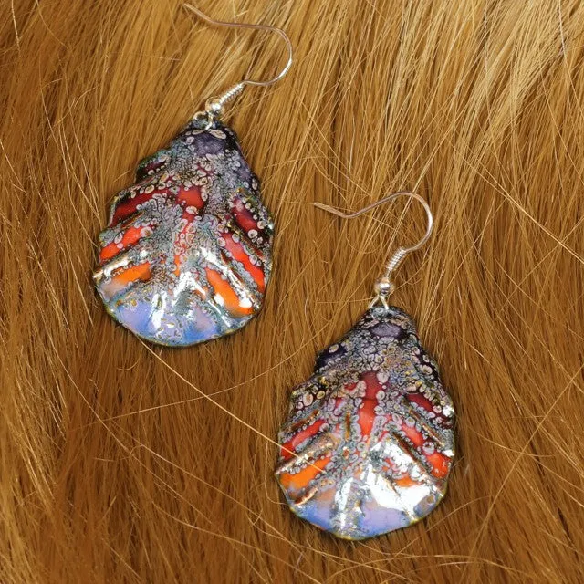 Handmade Unique Enamel Earrings