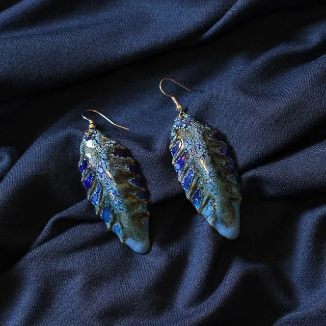 Handmade Unique Enamel Earrings