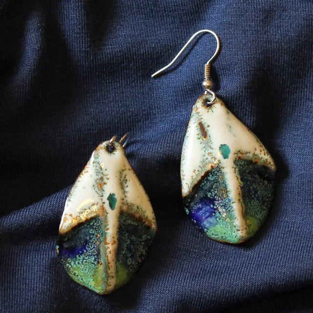 Handmade Unique Enamel Earrings