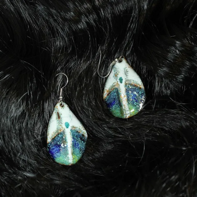 Handmade Unique Enamel Earrings
