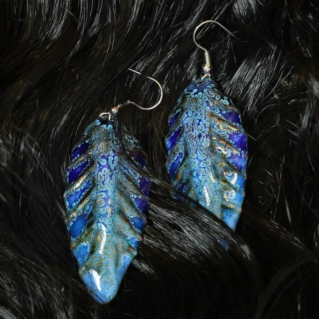 Handmade Unique Enamel Earrings
