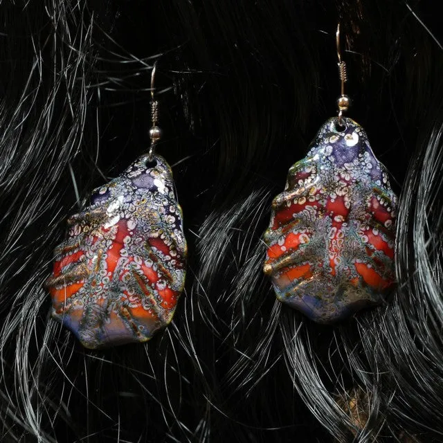 Handmade Unique Enamel Earrings