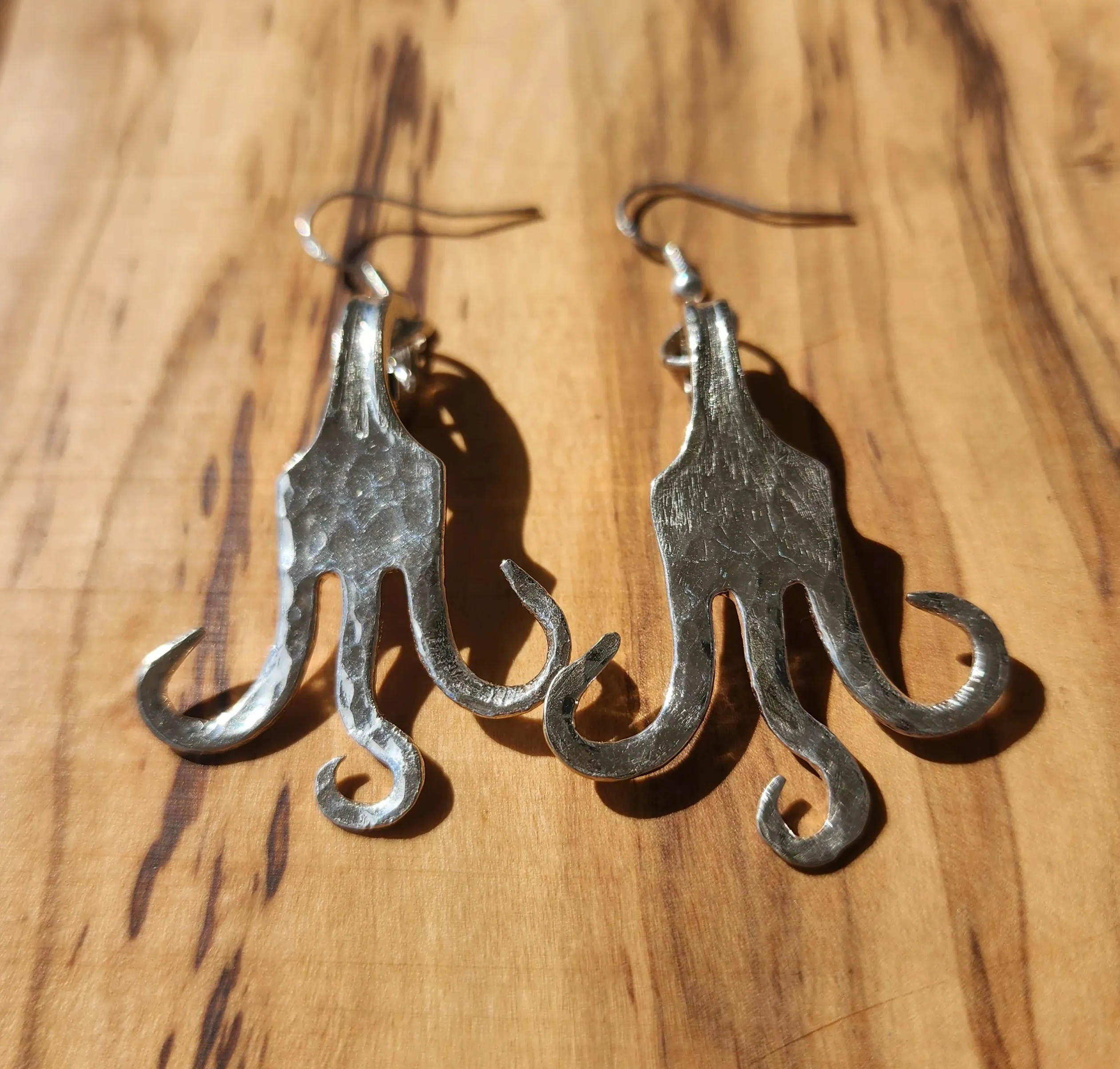 Handmade Vintage Dessert Fork Earrings | Repurposed Flatware Jewelry | Sustainable & Unique