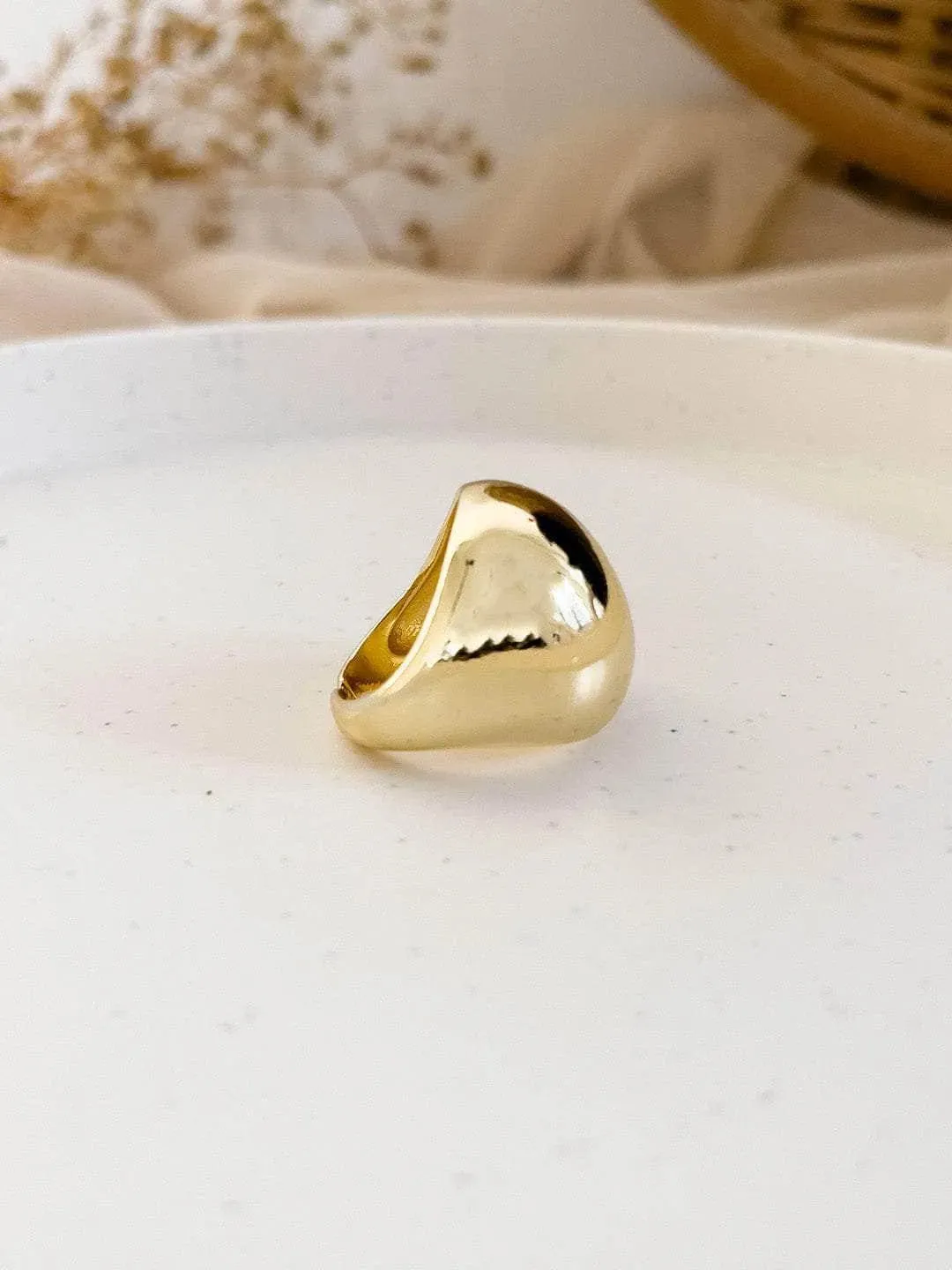 Hansika Motwani In Polished Dome Ring