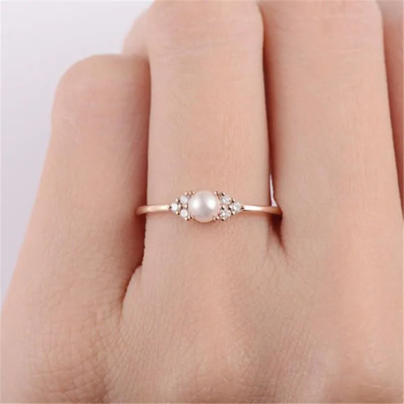 hot sale rose gold color rings for women wedding bands engagement
