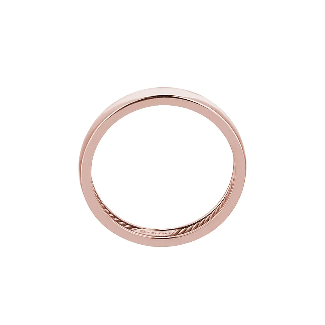 Inner Rope Band Ring in Gold