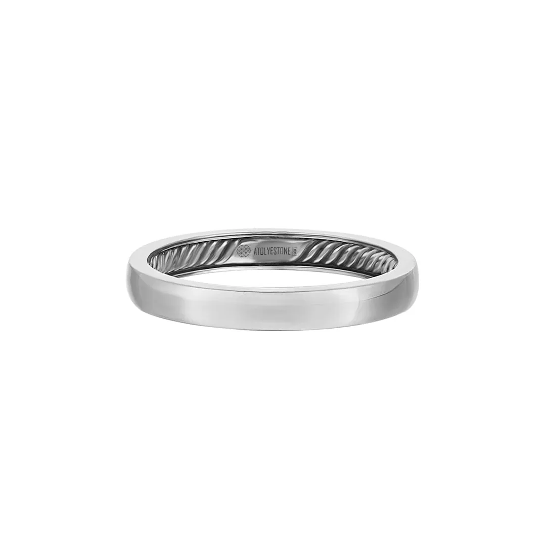 Inner Rope Band Ring in Gold