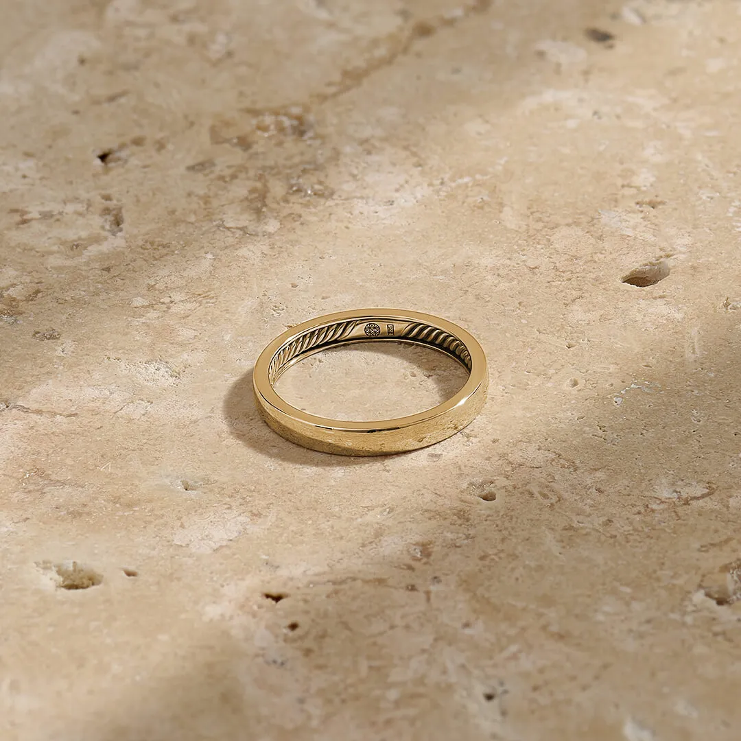 Inner Rope Band Ring in Gold
