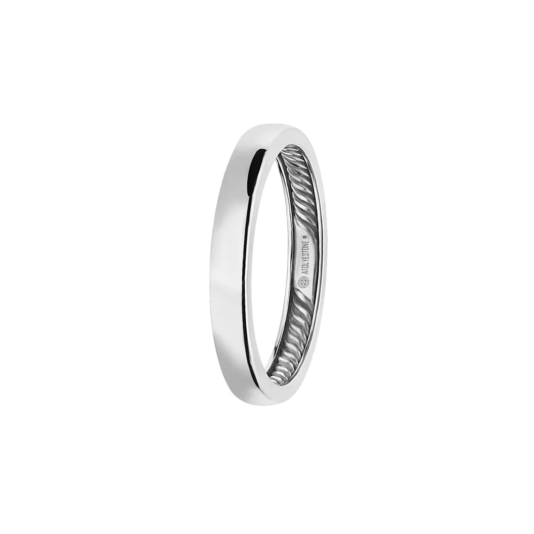 Inner Rope Band Ring in Gold