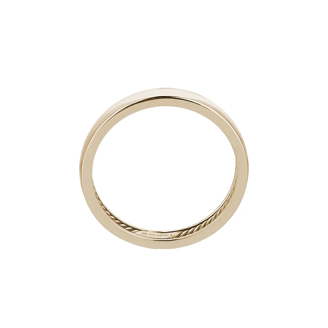 Inner Rope Band Ring in Gold