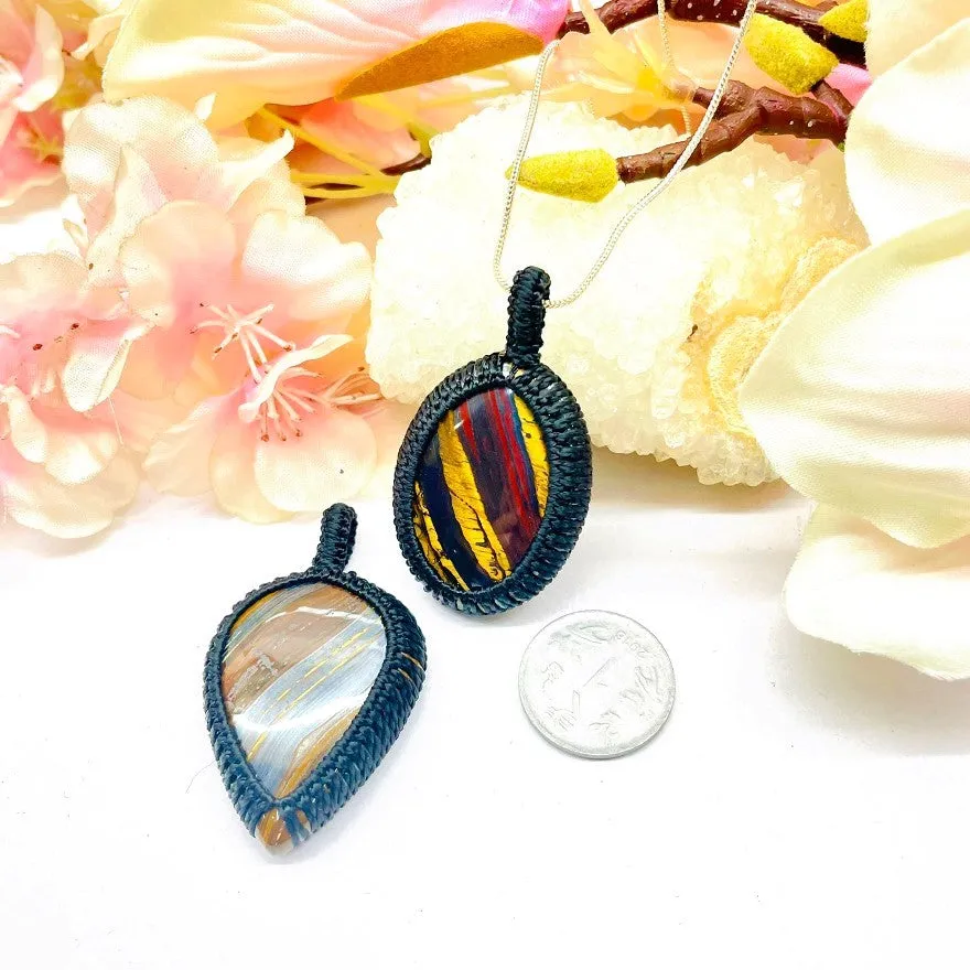 Iron Tiger Eye Pendants (Creativity & Strength)