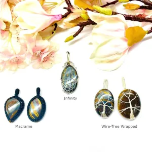 Iron Tiger Eye Pendants (Creativity & Strength)