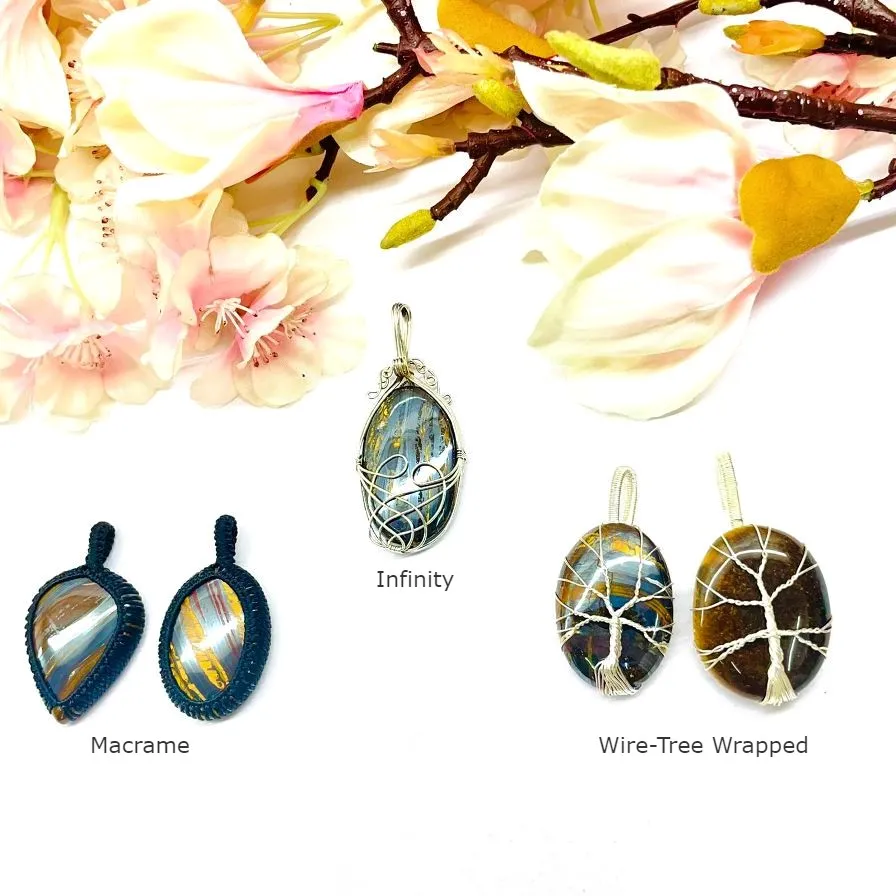 Iron Tiger Eye Pendants (Creativity & Strength)