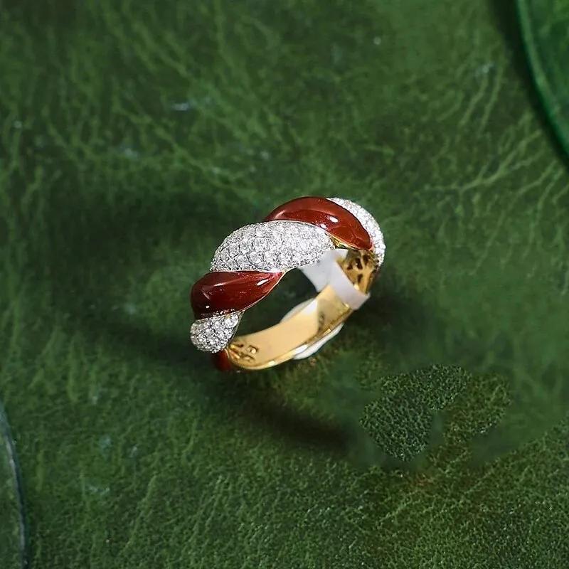 Italian Retro Jewelry Plated 18K Gold Color Rings