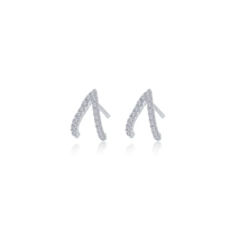 Lafonn Modern V-Shaped Stud Earrings