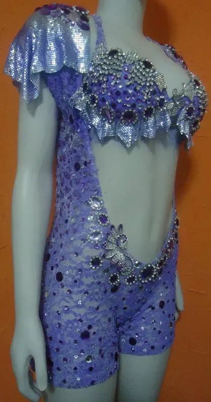 Lilac Laced Mesh Sparkling Passista Wear.