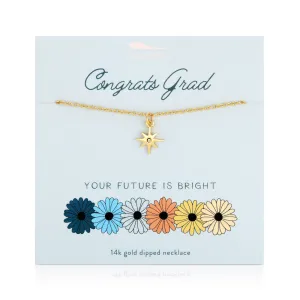 Lucky Feather - Congrats Grad Necklace - Graduation Gift