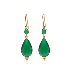 Maharani Green Onyx Earrings