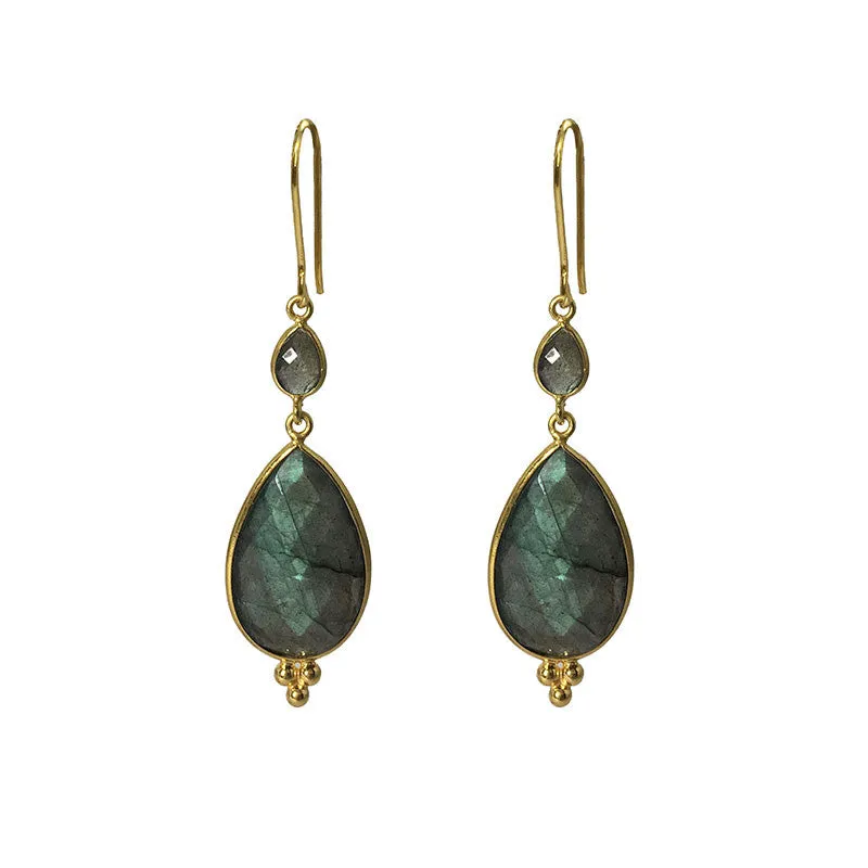 Maharani Green Onyx Earrings