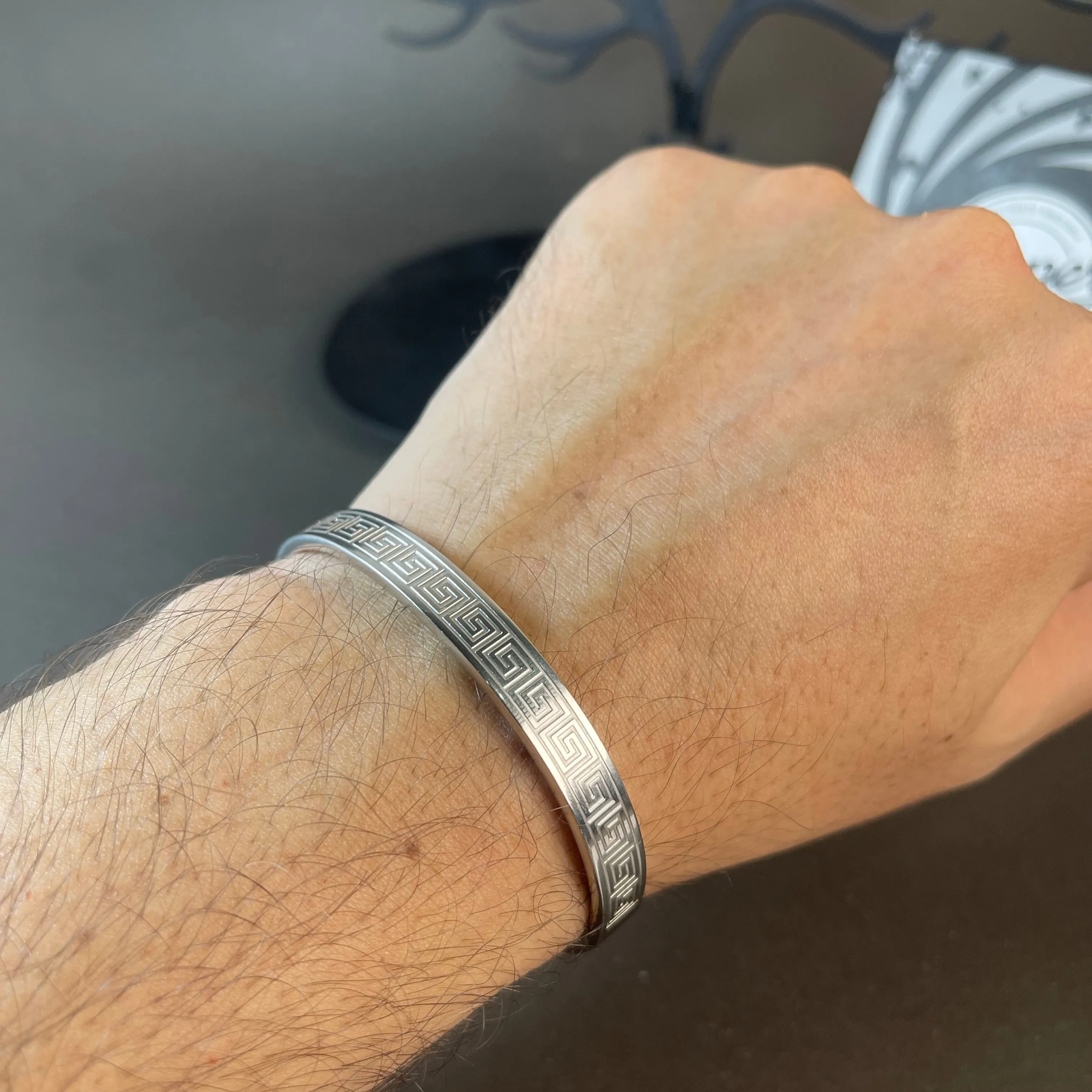 Majestic Silver Cuff Bracelet For Men