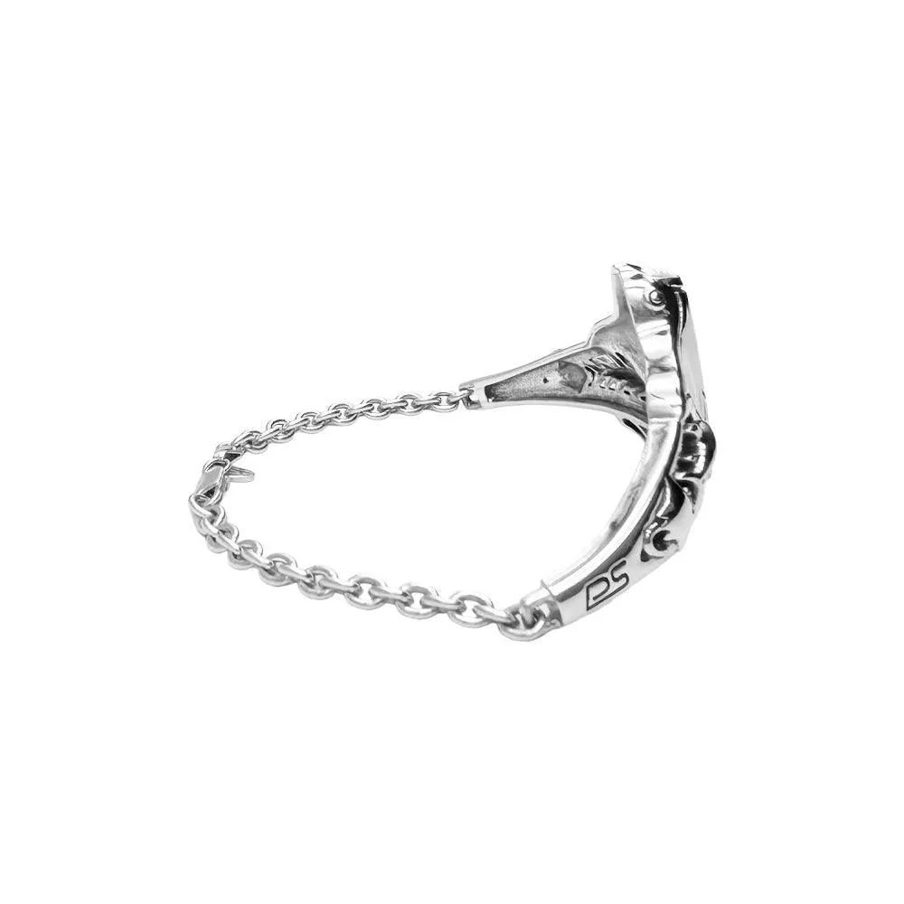 Manta Rays and Sharks Sterling Silver Chain Bracelet TBA309