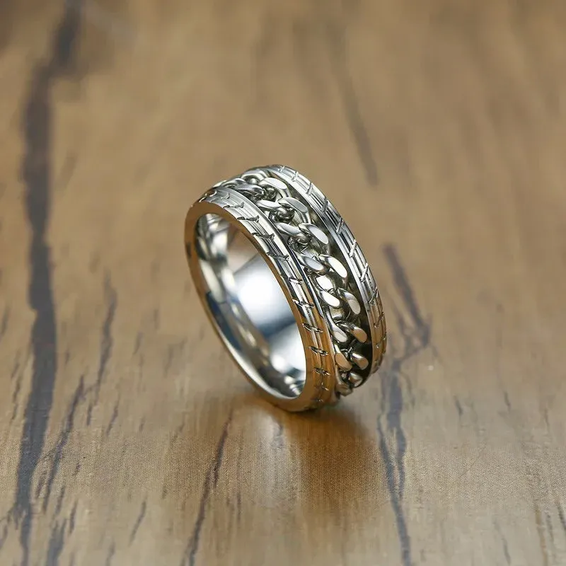 Meditation Ring Men Spinner Spinning Ring