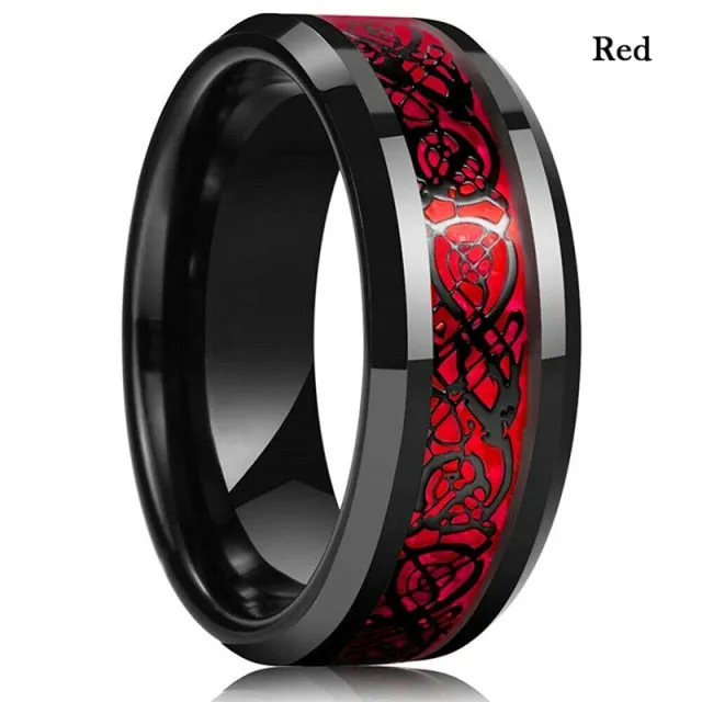 Men's Stainless Steel Dragon Ring - 6-13 sizes available