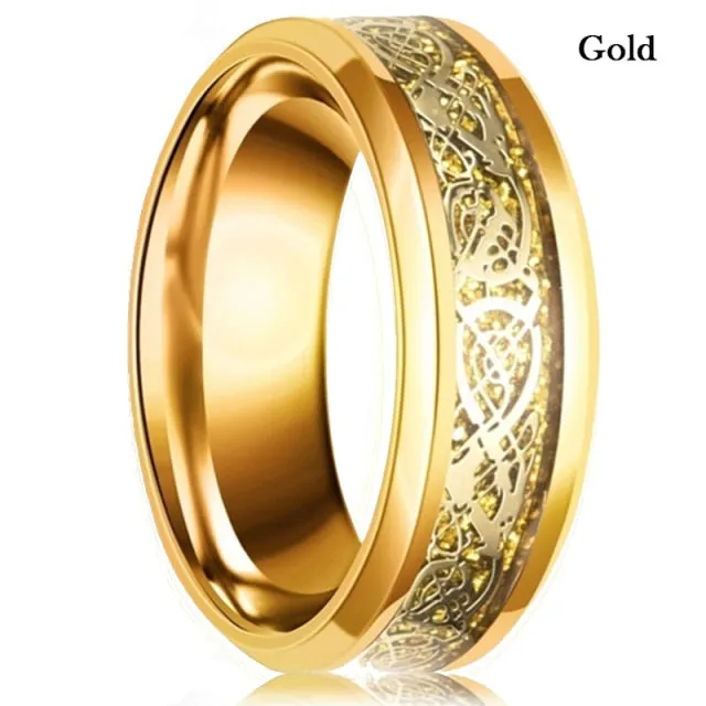Men's Stainless Steel Dragon Ring - 6-13 sizes available