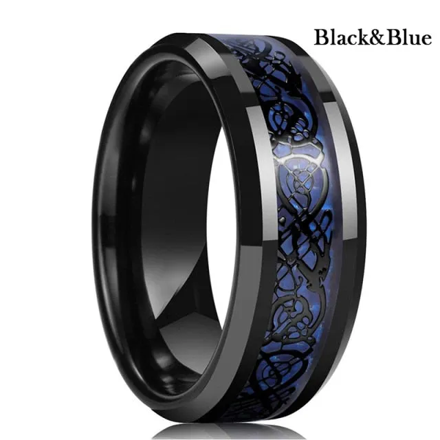 Men's Stainless Steel Dragon Ring - 6-13 sizes available