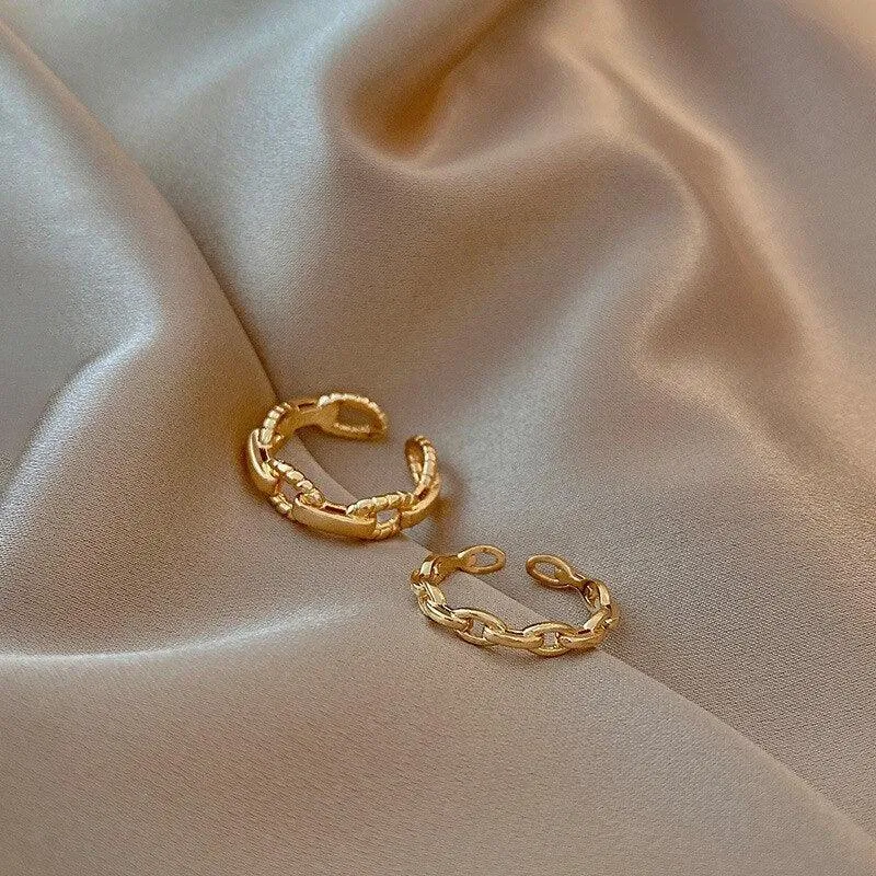 Metal Twisted Open Ring