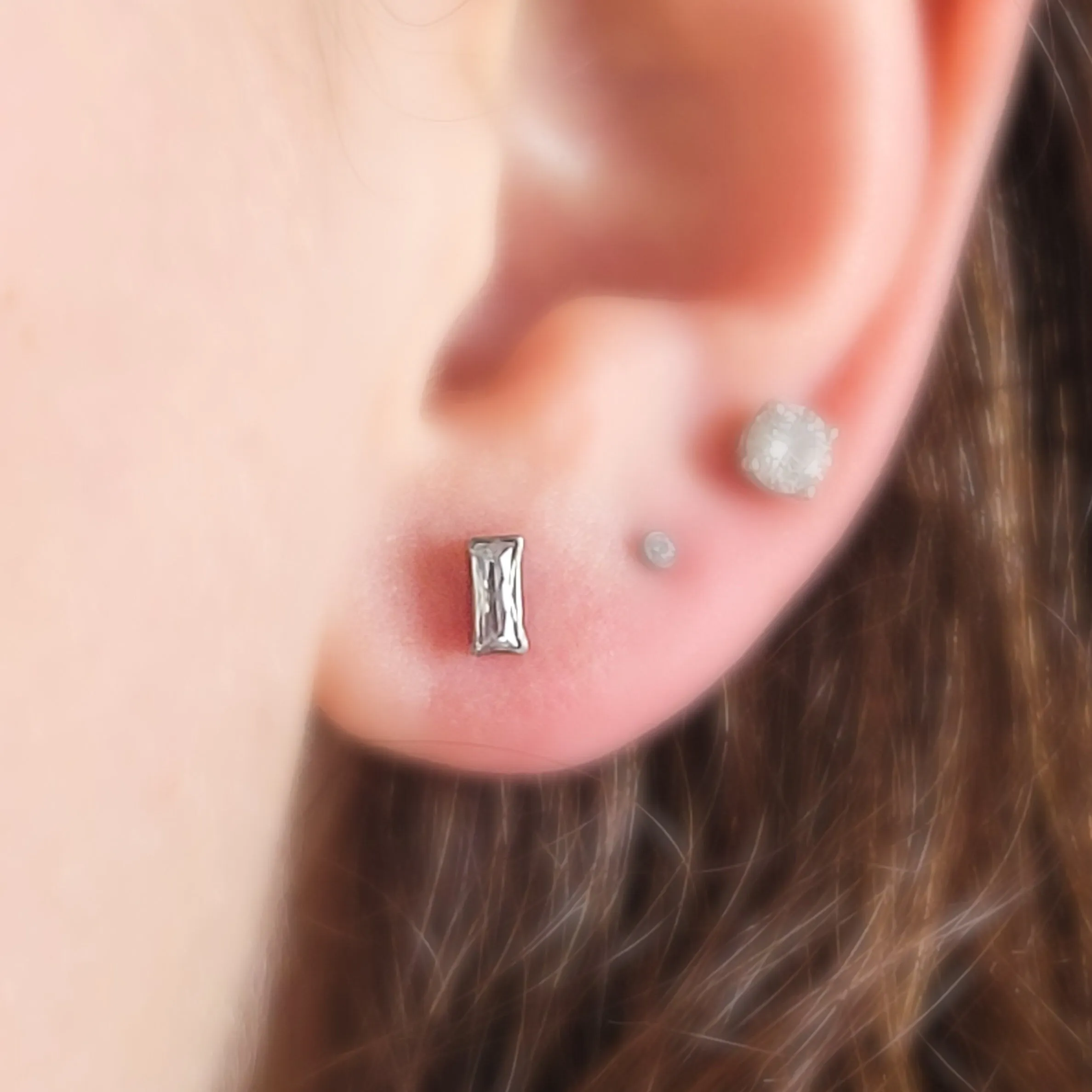 Modern Baguette Studs