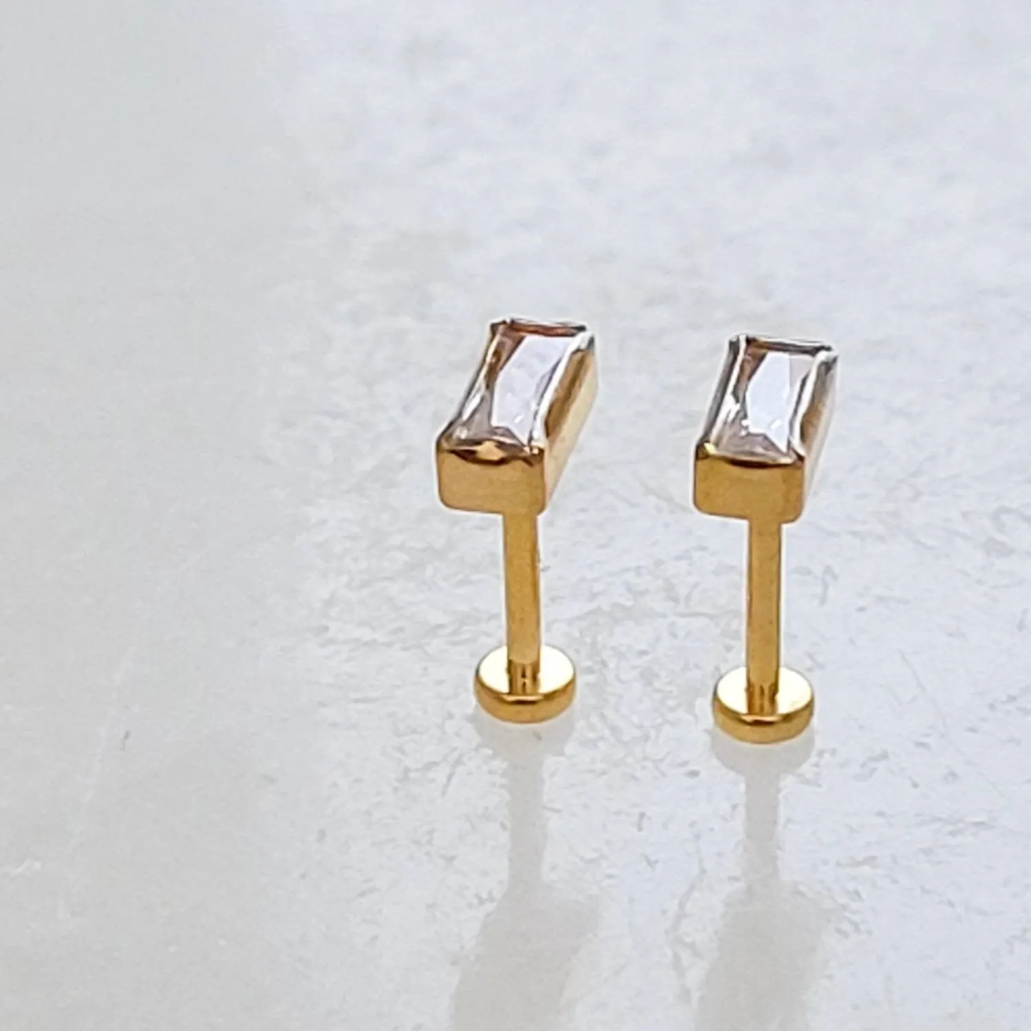 Modern Baguette Studs
