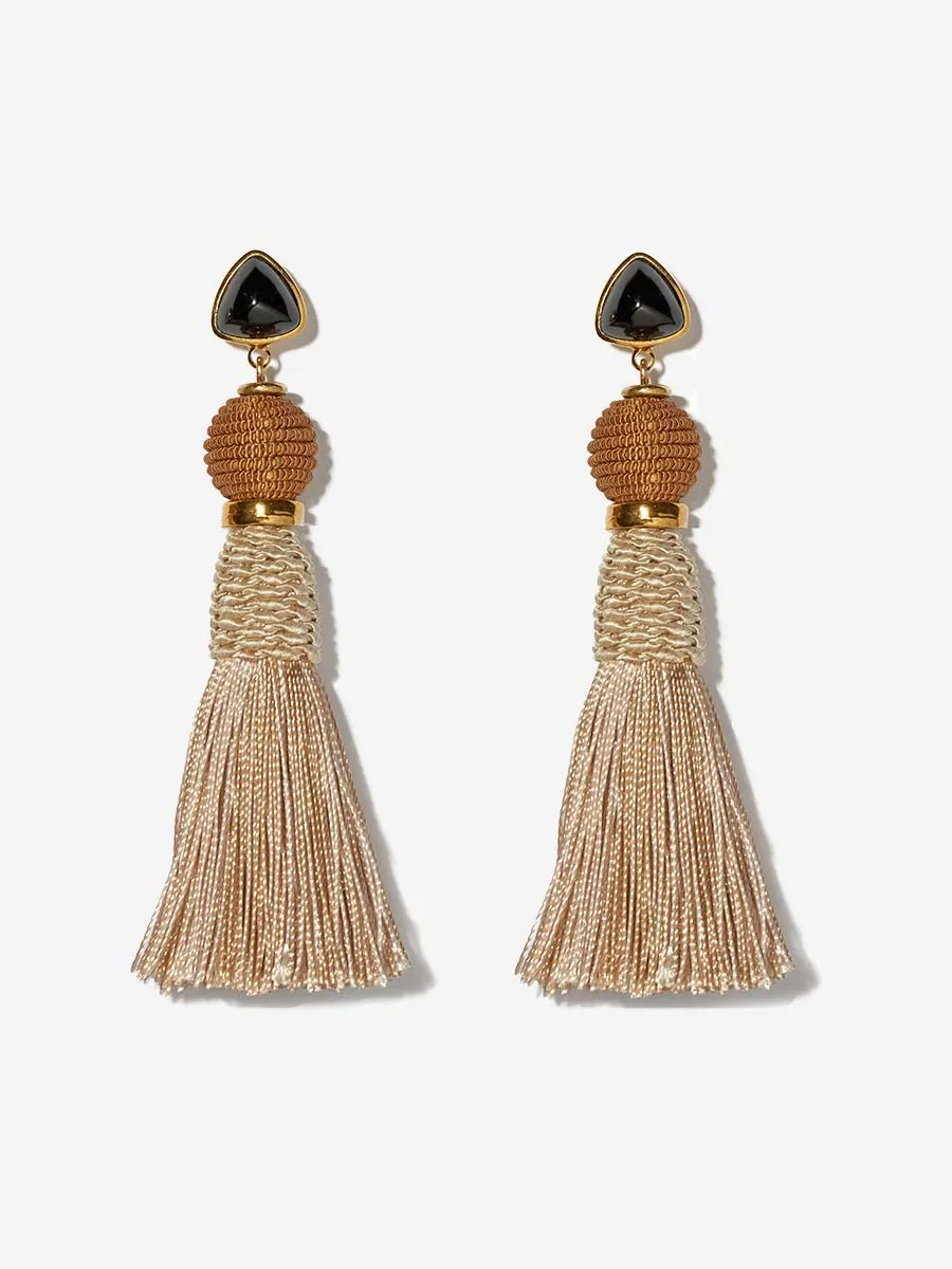 modern craft earrings - sand