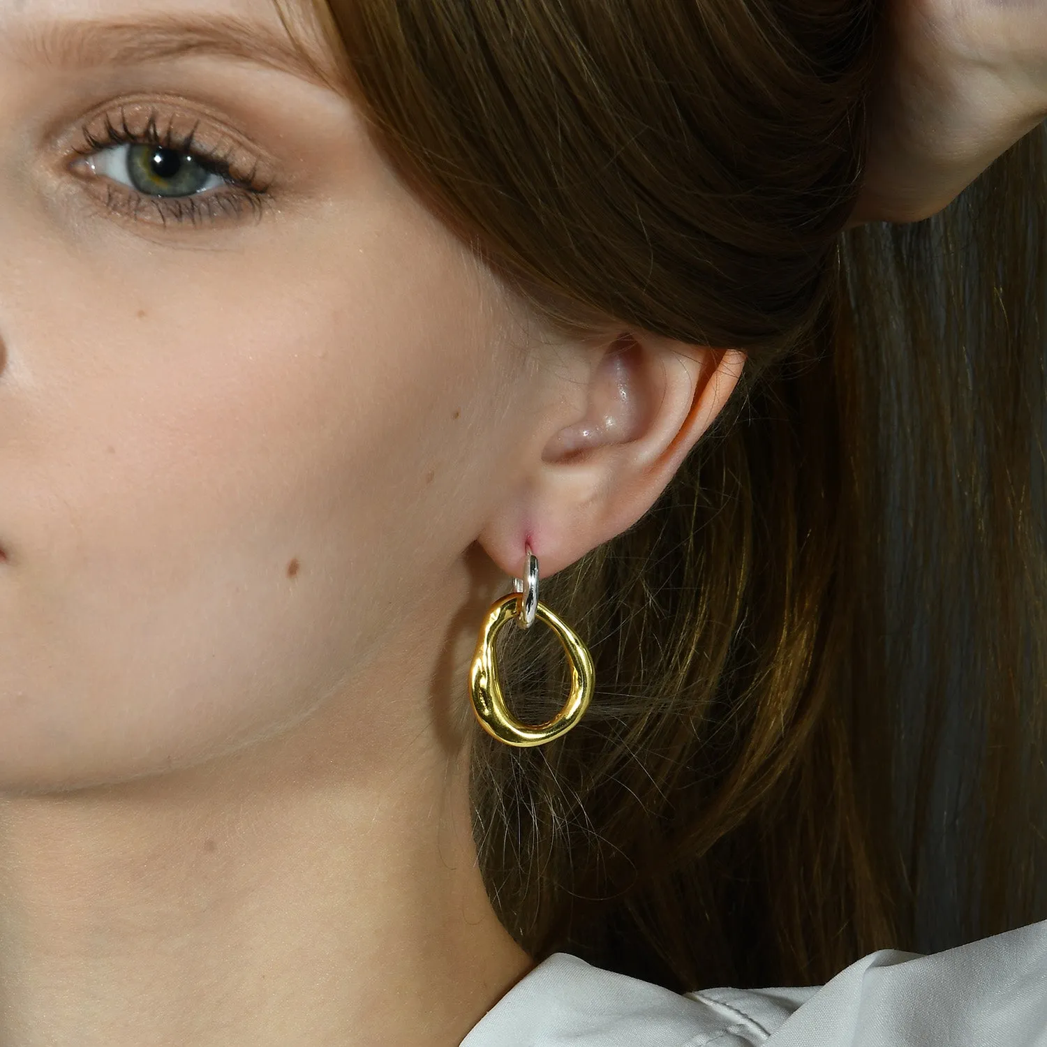 Modern Duality Earrings in 92.5 Sterling Silver