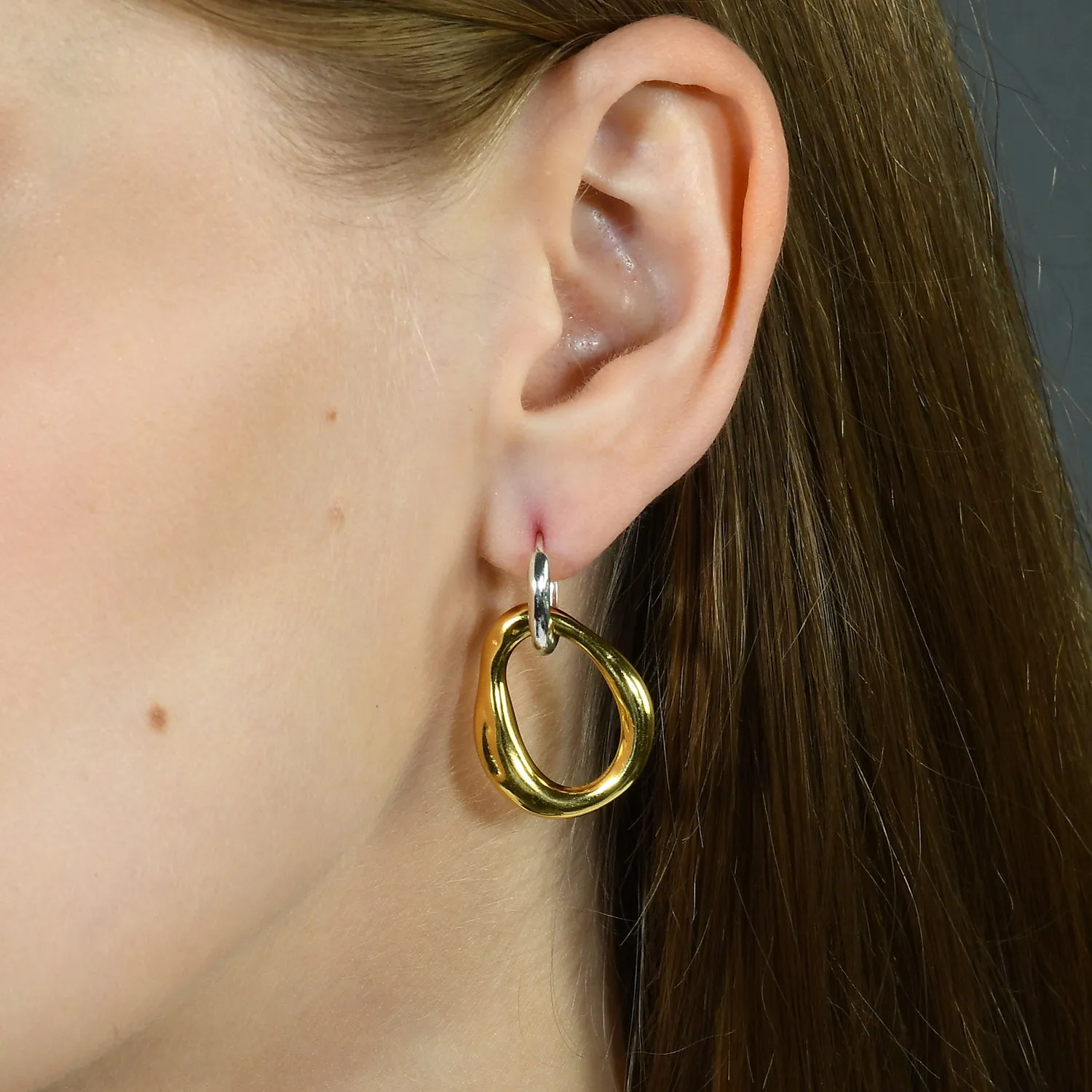 Modern Duality Earrings in 92.5 Sterling Silver