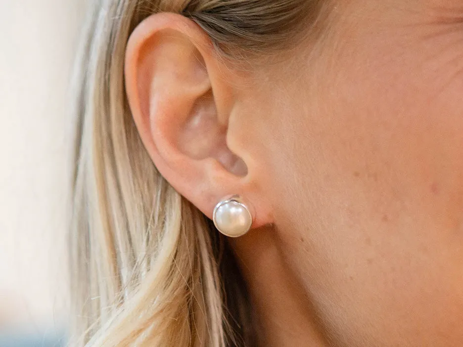 Modern Pearl Studs
